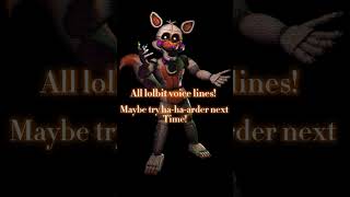 Lolbit voice lines  fypシ fnaf lolbit [upl. by Deni532]