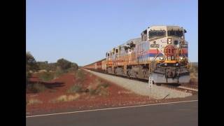 Railways in Australia GE power and 234 cars of iron ore [upl. by Litta722]