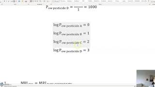 MRL in oil 02 Octanol water partition coefficient Pow Log Pow [upl. by Alva219]