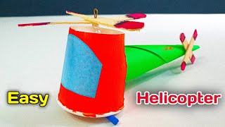 How To Make Rubber Band Helicopter  Helicopter From Paper cup  DIY Helicopter [upl. by Borer139]