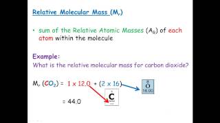 Relative Molecular Mass amp Relative Formula Mass [upl. by Alyak]