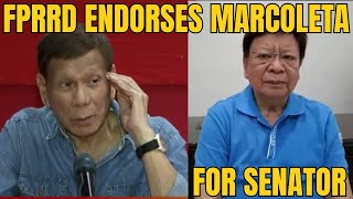 FPRRD endorses Rodante Marcoleta for Senator  LIVE Press Conference [upl. by Anemij]