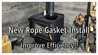 DIY Wood Stove Rope Gasket RepairBurn Wood More Efficiently [upl. by Dira]