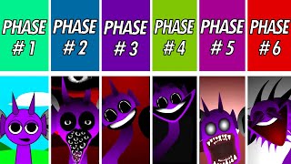 Phase 1 VS Phase 2 VS Phase 3 VS Phase 4 VS Phase 5 VS Phase 6 in Incredibox Sprunki [upl. by Drauode]