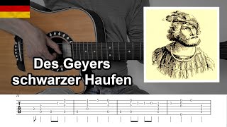 Des Geyers schwarzer Haufen  fingerstyle guitar TAB [upl. by Gnilrits305]