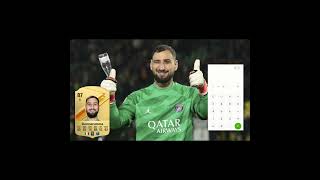 Donnarumma rating in fc24 🇮🇹youtubeshorts football psg donnarumma [upl. by Mahoney910]