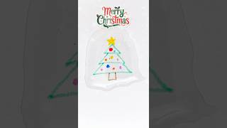 Draw Christmas tree but in water kids easy drawing kids easydrawing christmas merrychristmas [upl. by Dlorah]