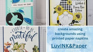 Create Amazing Backgrounds Using Printed Paper Napkins [upl. by Shult848]