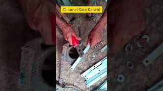 Channel Gate Kanchi Fittings collapsible gate maingatedesign fabrication shorts [upl. by Ecirtnas]