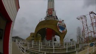 Cliff Hanger Ride Cliffhanger at Flamingo Land POV HD 2016 [upl. by Ateuqram]