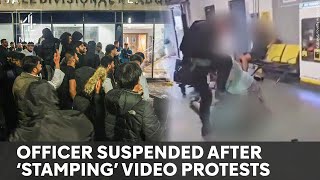 Manchester police officer suspended over ‘kicking and stamping’ video [upl. by Negaet]