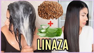 LINAZA Y SABILA PARA TENER EL CABELLO SANO Y LARGO EN DÍAS [upl. by Marinna]