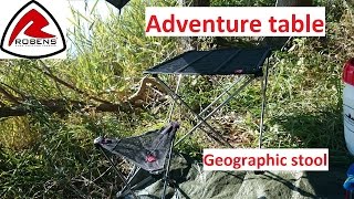 Adventure table amp Geographic stool fra Robens  Gennemgang [upl. by Dyoll]