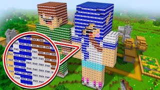 EXPLODI EU E O MEU AMIGO GIGANTES DE TNT CUSTOMIZADAS no MINECRAFT [upl. by Cleti]