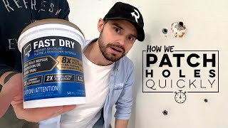 How to Make Quick Work of Wall Holes DAP Fast Dry Spackling [upl. by Elfie551]