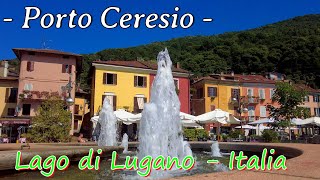 PORTO CERESIO  Lago di Lugano  ITALIA  walking tour [upl. by Bluefield]