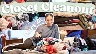 Massive Closet Cleanout Part 2 Postpartum Mom Organize amp Declutter [upl. by Sucram929]