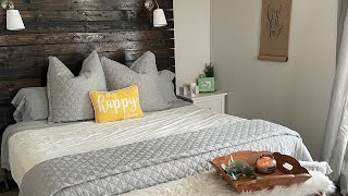 Mobile Home Master Bedroom Tour Update [upl. by Novehc]