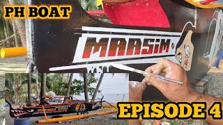 BOAT PAINTING EP4  DESIGN SA BANGKA  BUHAY MANGINGISDA [upl. by Nahtannoj347]