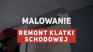 Malowanie klatki schodowej  sufit ściany zabudowy [upl. by Yrruc]