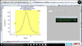 How to estimate FWHM from XRD data quickly using Origin Software [upl. by Ayanal]