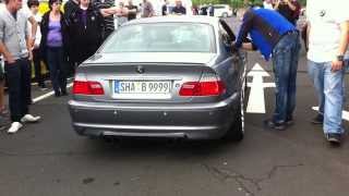 BMW E46 330ci M3 CSL Soundcheck Inside Performance Exhaust [upl. by Anivlac623]