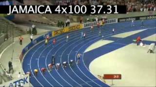 USAIN BOLT 4x100m FINAL BERLIN 2009 [upl. by Nadean]