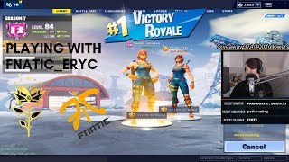 I Played With Best Pro Player Fnatic Eryc  Fortnite Duo Victory Royale [upl. by Etterb]