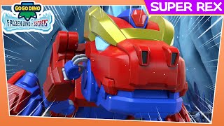 【GOGODINO Frozen Dinos Secrets】Super Rex  New Cartoon Trailer  Kids Cartoon  Robot Dino  Toys [upl. by Sunda]