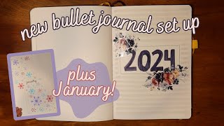 NEW BULLET JOURNAL AND JANUARY 2024 SET UP [upl. by Piers]