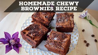 Homemade Chewy Brownies Recipe [upl. by Oicaroh279]