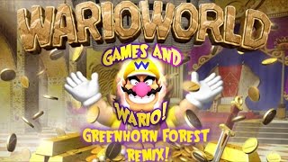 Fan Made Wario World Remix Greenhorn Forest Featuring Games and Wario [upl. by Yalcrab194]