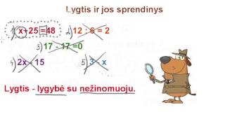 Lygtis ir jos sprendinys [upl. by Hnim]