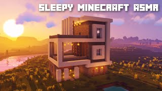 Minecraft ASMR  Building a luxurious modern house 🏗️ Super close up whispering [upl. by Rizas]