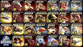 ALL MAX LEVEL 40 CENOZOICS JURASSIC WORLD [upl. by Xer]