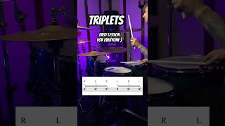 Triplets drum lesson 14 drumlesson drumfill triplets drums drumlessons drumeo drummer [upl. by Benil]