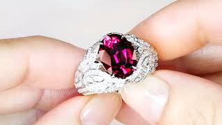 Nigerian Rubellite Tourmaline Ring at 344 carats by Kat Florence KF07689 [upl. by Maryanna]