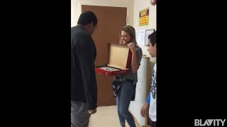 Watch This Cheerleader Ask Her Autistic Schoolmate To Prom [upl. by Gravante]