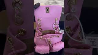 Chanel Duma Backpack Medium Pink Caviar Gold Hardware 23Pchanel backpack pink bag shorts [upl. by Mloc]