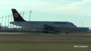 Extreme Fast Takeoff Lufthansa Airbus A319100 at Munich Airport FULL HD [upl. by Analram]