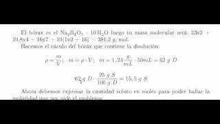 Problema de disoluciones Concentración y dilución [upl. by Aerdnua428]