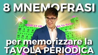 8 MNEMOFRASI per MEMORIZZARE la tavola periodica in meno di 4 minuti  CHIMICA FACILE [upl. by Vandervelde850]