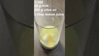 Homemade mayonnaise shorts cooking recipe [upl. by Yentruocal]