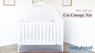 Cot Canopy Net How to fit it into your cot [upl. by Shoshana]