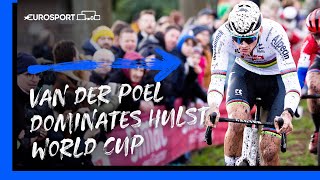 Van Der Poels Seventh Consecutive Victory 🙌  UCI Cyclocross World Cup Highlights  Eurosport [upl. by Anavoig788]