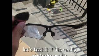 Rockbros Photochromic sunglasses or Eye wear Review for cyclist [upl. by Eerat105]