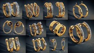 Latest gold hoop earrings designs with Weight and Price ll gold earrings designs for women [upl. by Ikin]