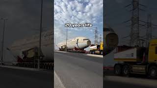 Saudi Arabs aeroplane transport through trucks [upl. by Cinelli]