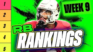 🔥 NEW Top 36 RB RANKINGS for Week 9 Fantasy Football 🚀  Fantasy Football Rankings [upl. by Eeima]