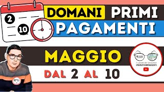 DOMANI⚡ PRIMI PAGAMENTI INPS MAGGIO dal 2 al 10 ➡ DATE ANTICIPI RDC AUF PENSIONI BONUS 1 MAGGIO CIG [upl. by Kennan]